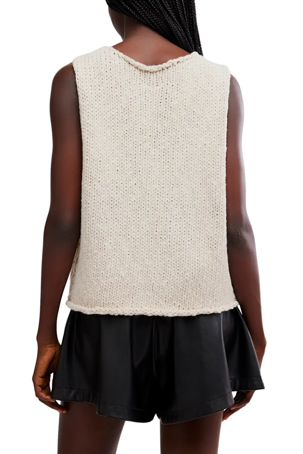 Eyelet Boxy Relaxed Tank Top