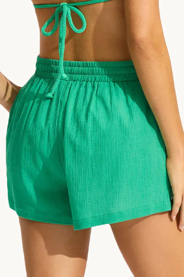 Comfortable Lined Crinkle Shorts
