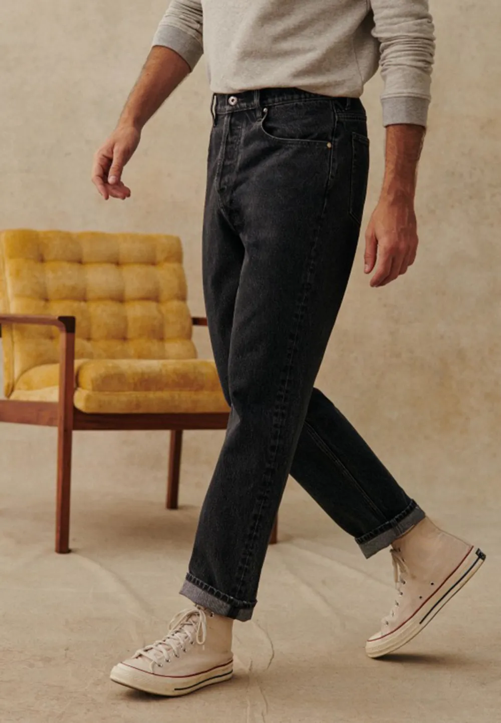 Dark Blue Straight Leg Casual Denim Jeans