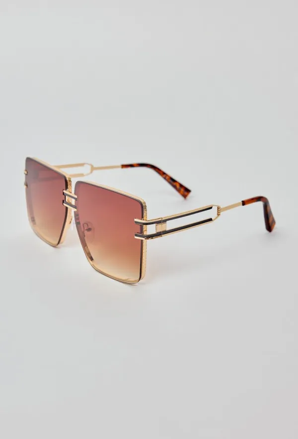 Polished Brown Lens Sunglasses
