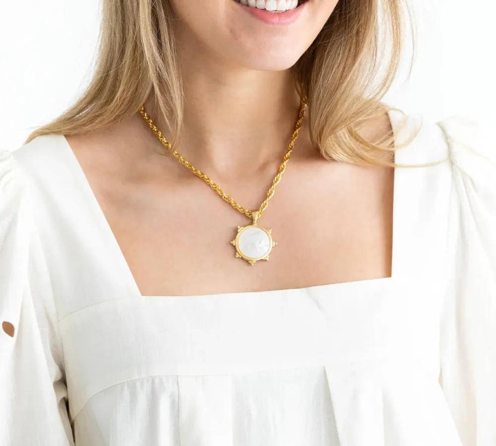Playful Profile Statement Necklace