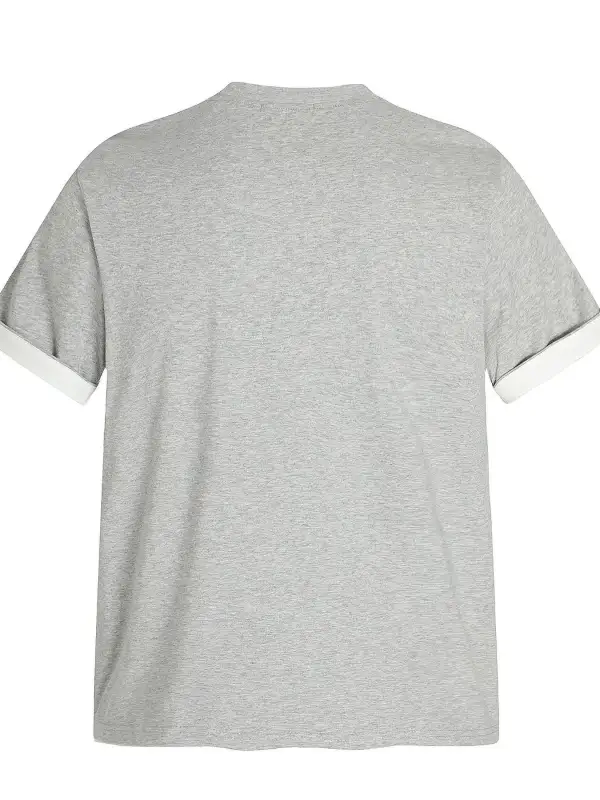 Everyday Contrast Detail Short Sleeve Crew Neck Tee