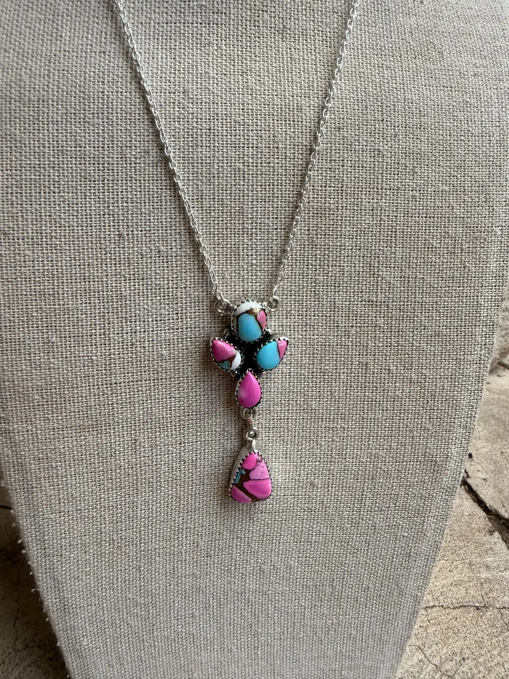 Pendant Turquoise Sterling Silver Necklace