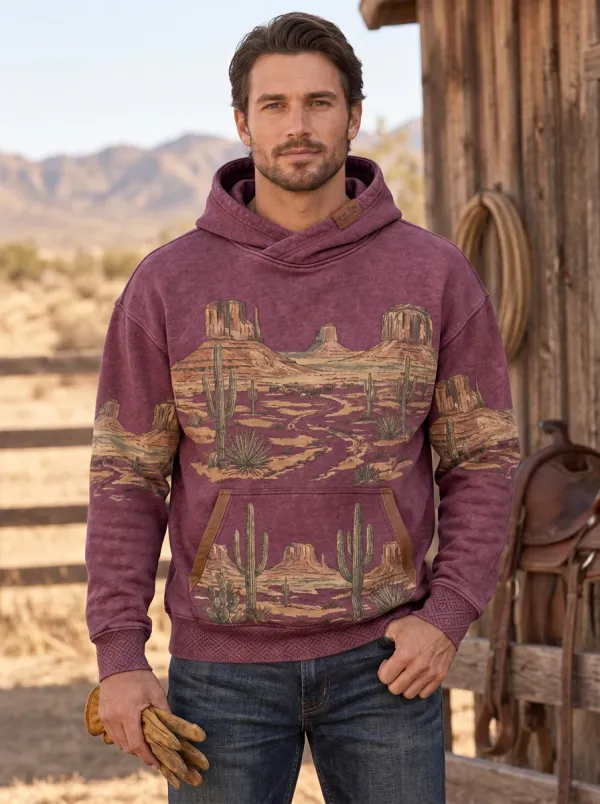 Range Rider Cactus Desert Ranchwear Edit Men's Western Sweatshirt
