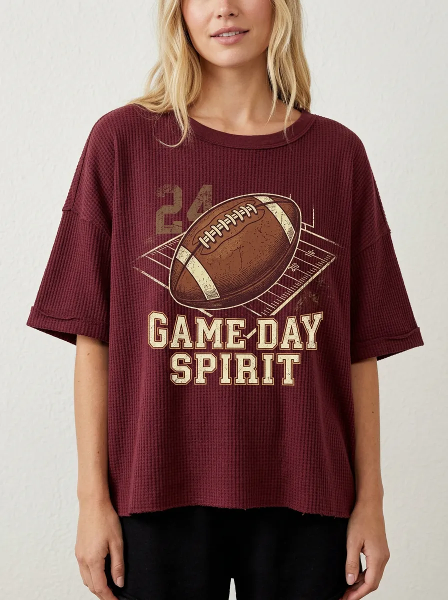 Football Graphic Casual T-Shirt