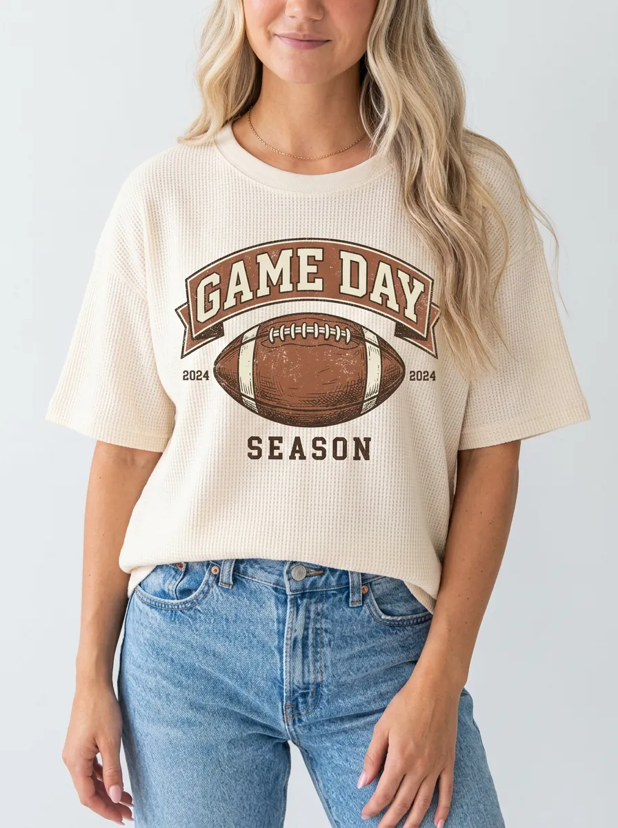 Football Graphic Casual T-Shirt