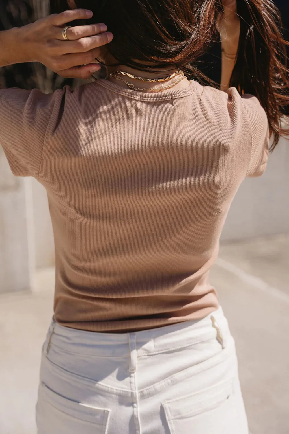 Classic Ribbed Round Neck T-Shirt