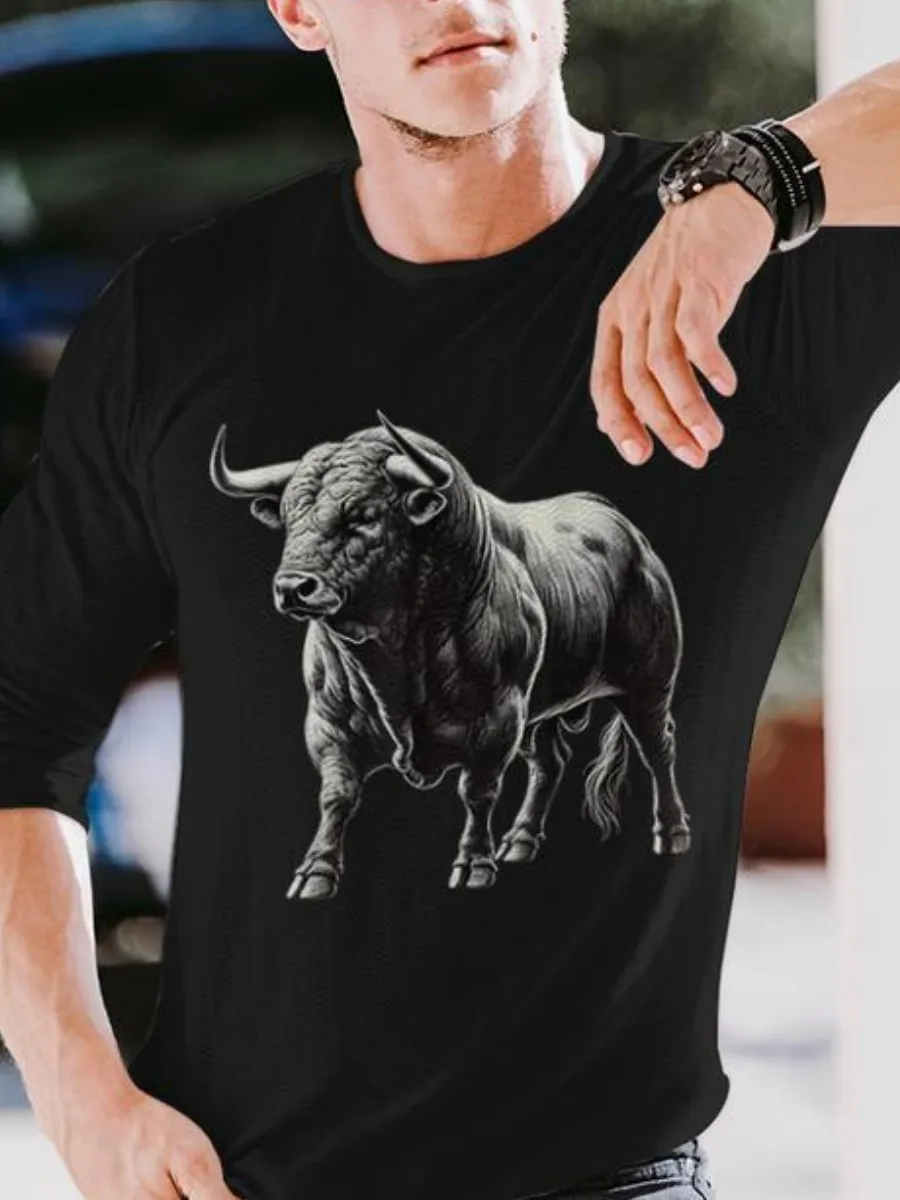 Bull Printed Long Sleeve T-Shirt