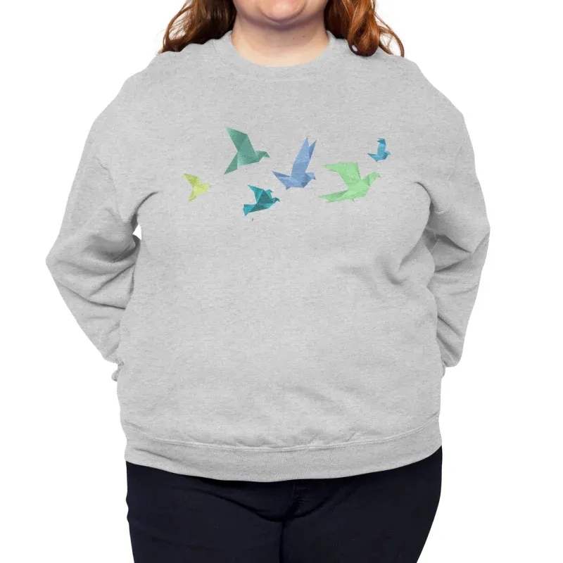 Artistic Origami Birds Sweatshirt