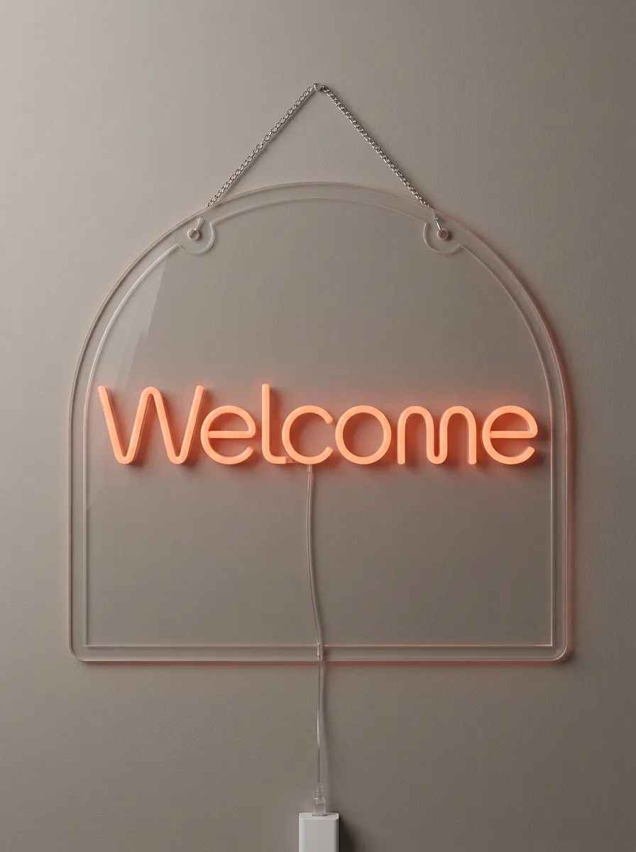 Acrylic Welcome Neon Sign