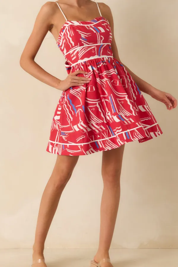 Red Multi Mini Dress