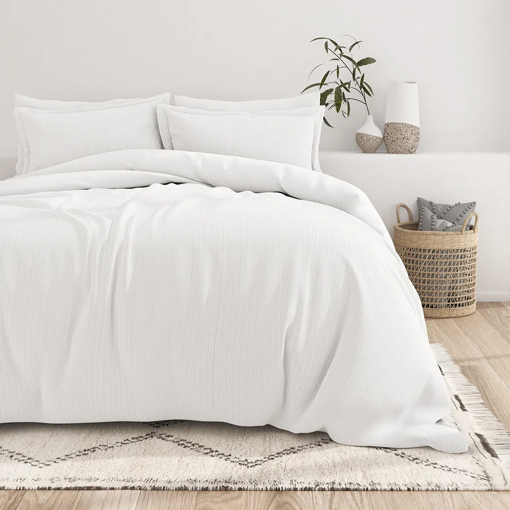 Pinstriped Pattern Duvet Cover Set