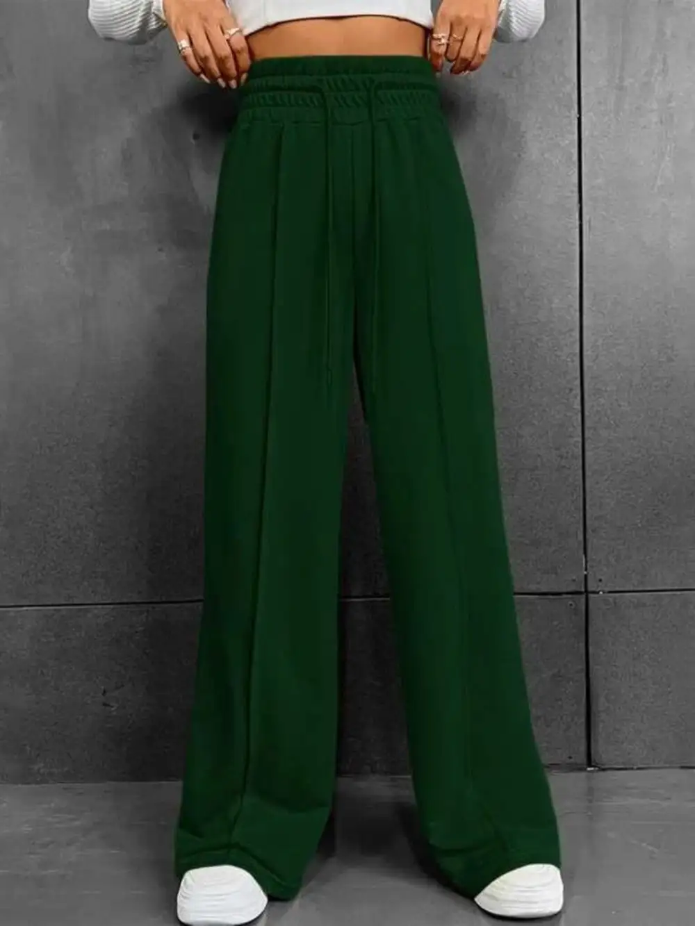 Wide Leg Drawstring Waist Pants