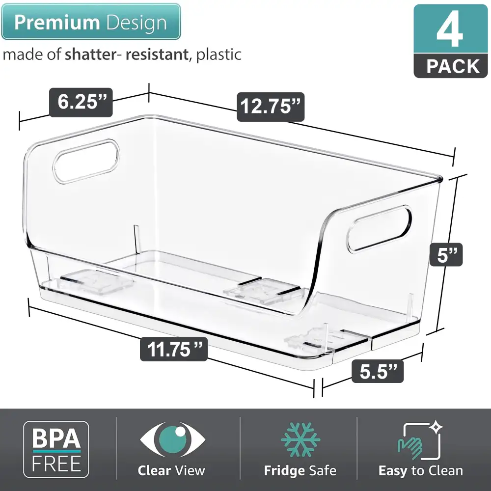 Open Front Storage Bins