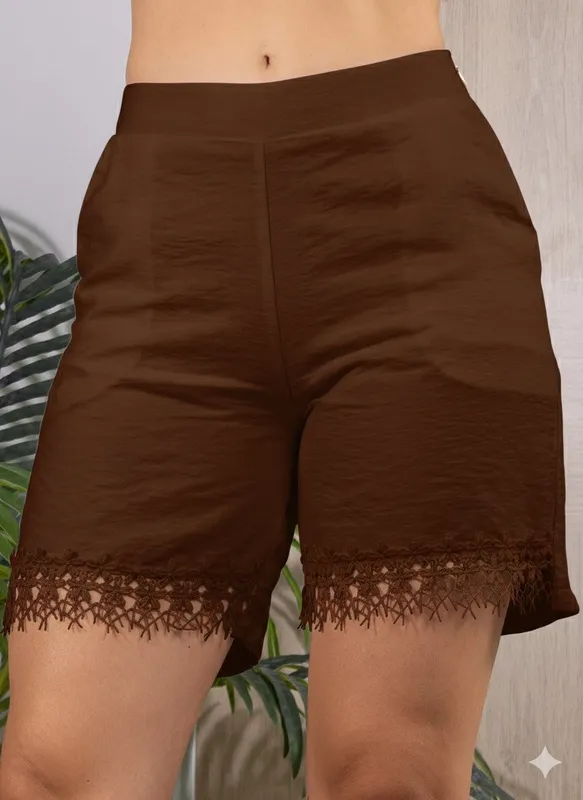Guipure Lace Detail Shorts