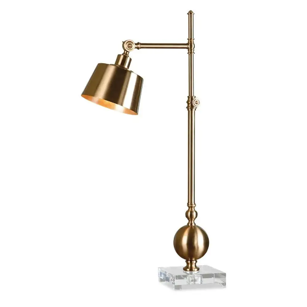 Brushed Brass Adjustable Desk Lamp
