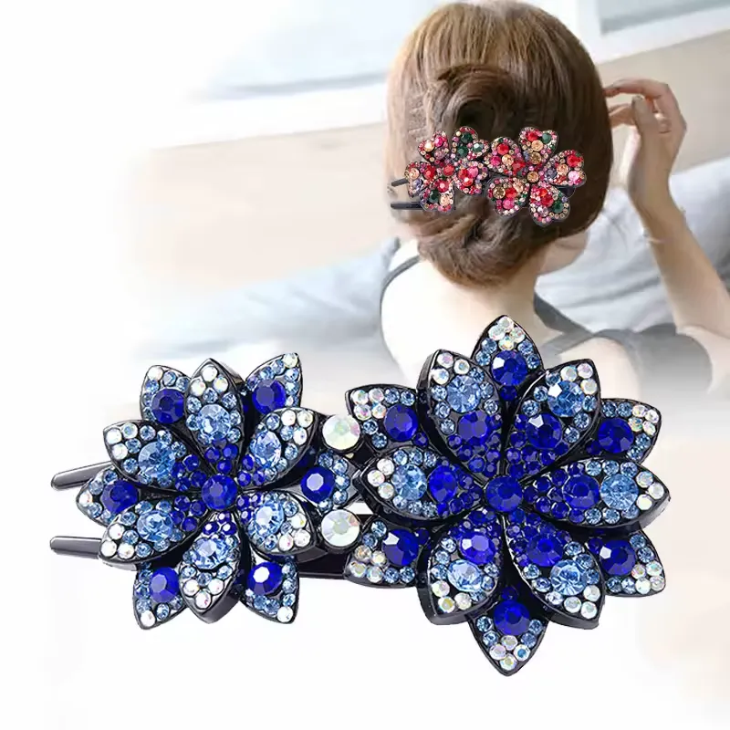 Rhinestone Floral Hair Clip