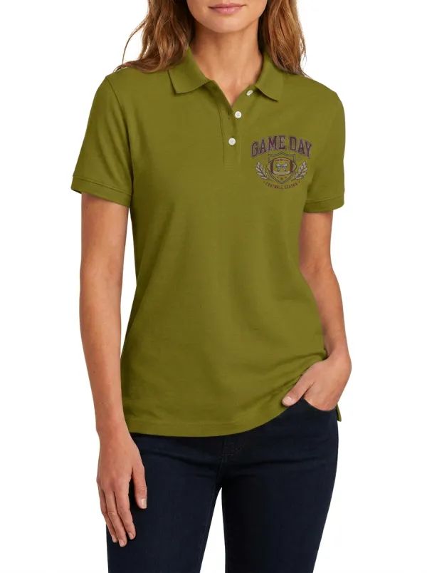 Game Day Football Season Shield Graphic Polo Shirt