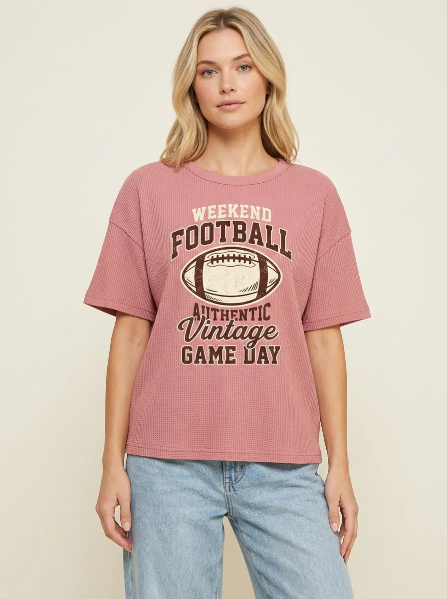 Football Graphic Casual T-Shirt