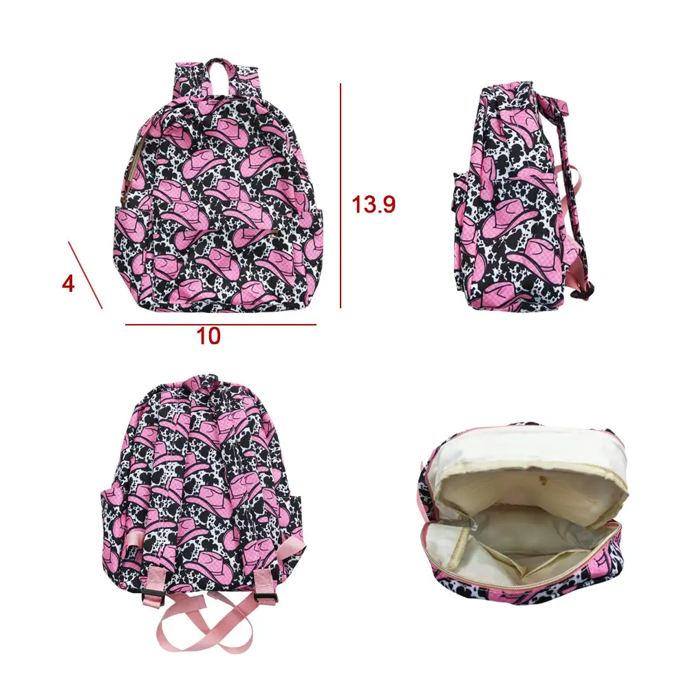 Western Inspired Cowhide Kids Backpack