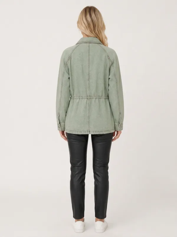Women's Desert Cactus Western Style Embroidered Denim Jacket