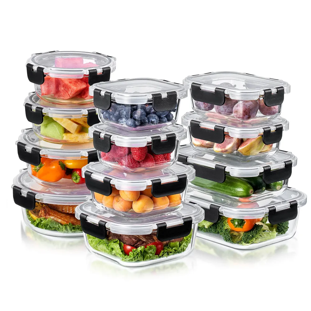 Glass Food Storage Airtight Containers