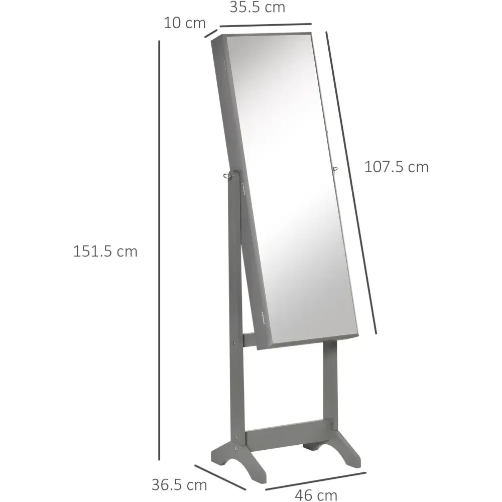 Lockable Full Length Jewellery Cabinet