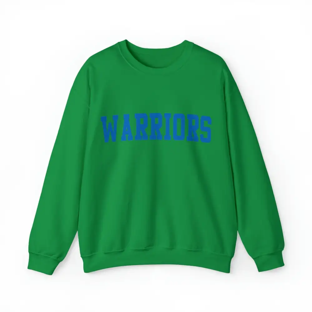 Athletic Lettering Blue Accent Gold Accent Team Graphic Crewneck Sweatshirt