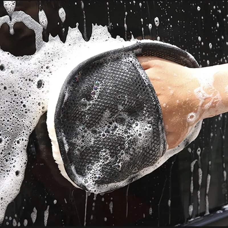 Car Wash Wool Gloves Thickened Fleece Lined Cleaning Brush
