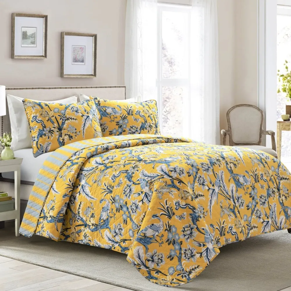 Everyday Cotton Polyester Quilt Bedding Set