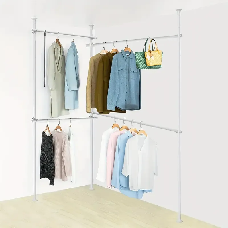 Outdoors Clothes Hanger Adjustable Wardrobe Shelf
