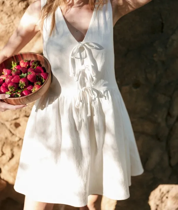 Tie Front cotton Dress