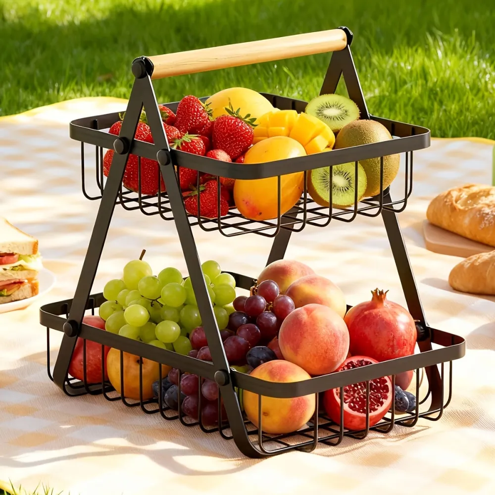 2-Tier Metal Fruit Basket