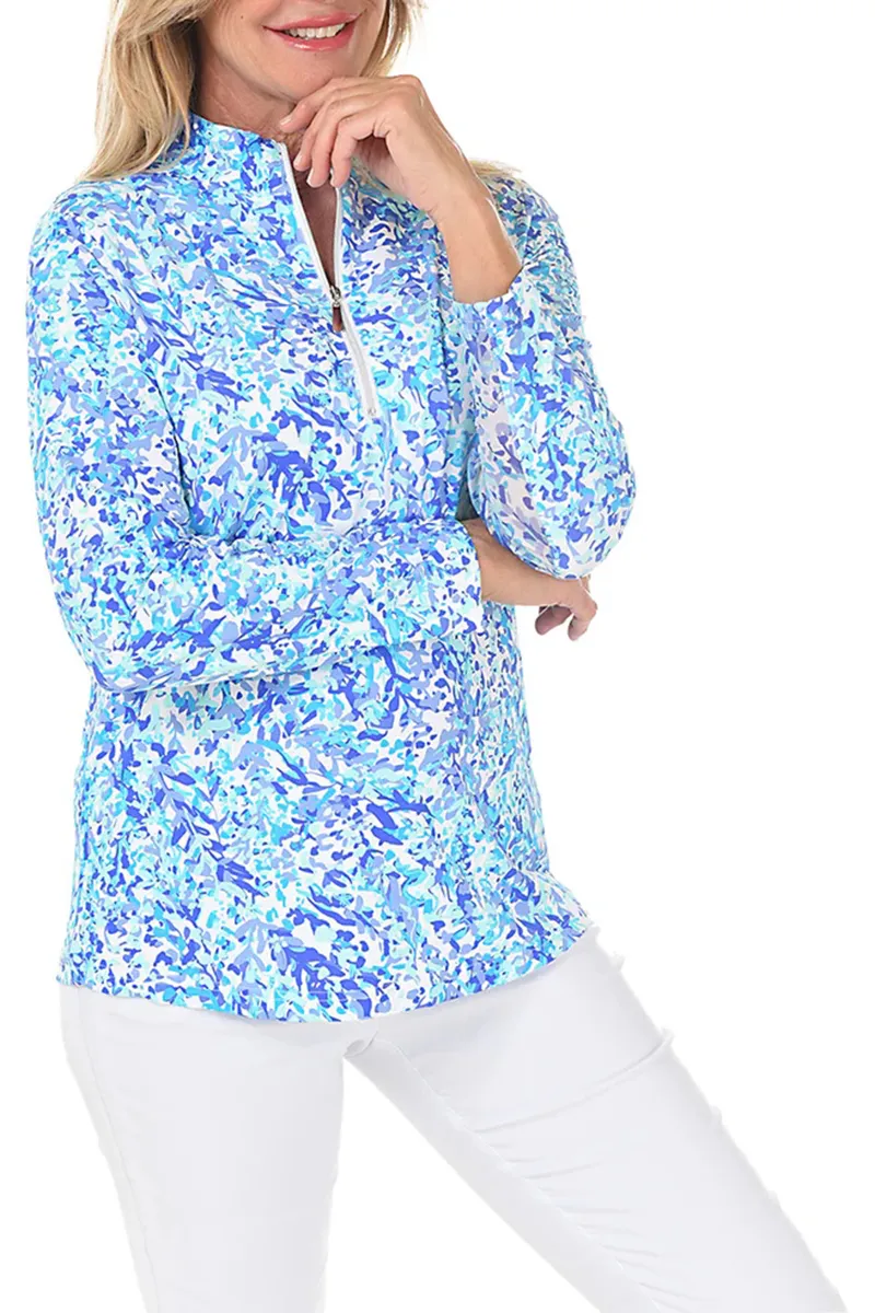 Climbing Vines Cooling Mock Neck Top