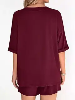 Classic Relaxed Everyday Top and Shorts Matching Set