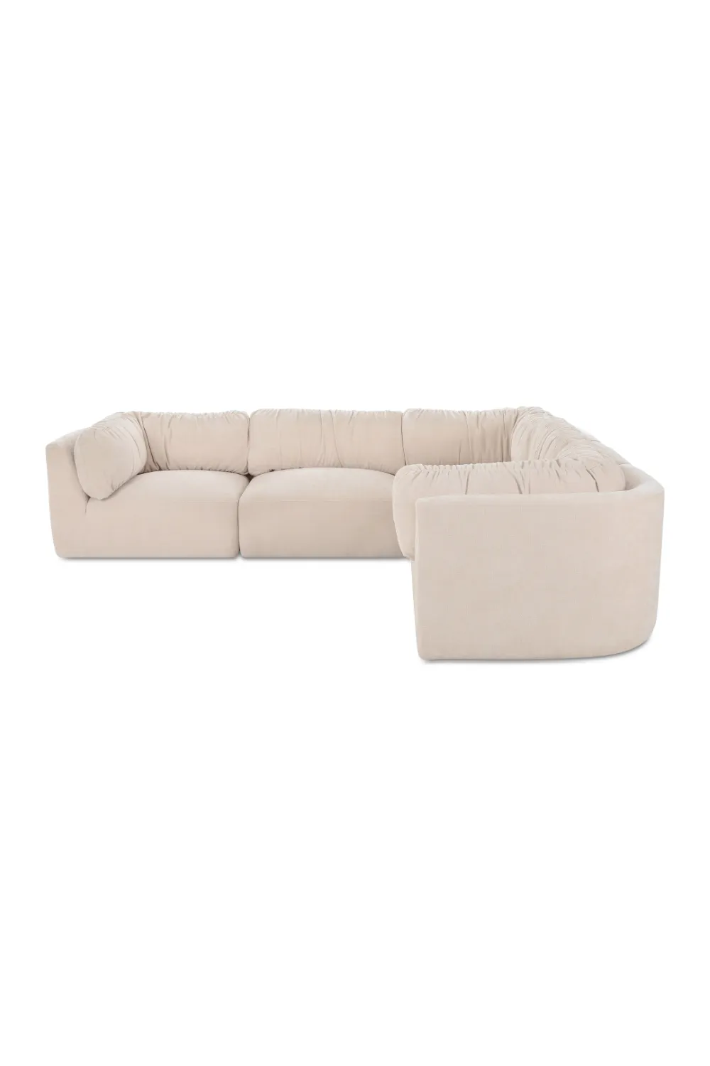 Modular L-Shaped Chenille Sofa