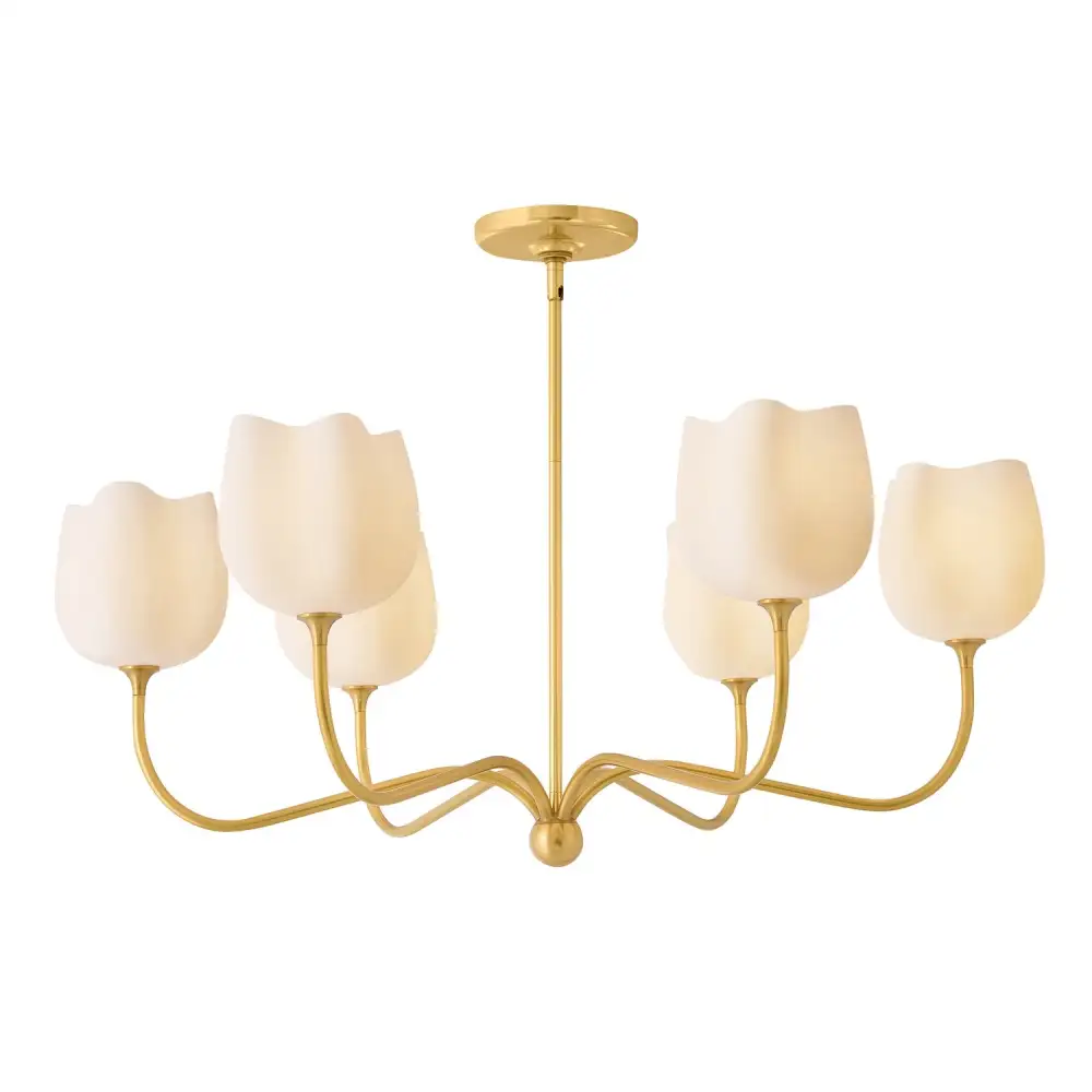Ceramic Glass Transitional Chandelier