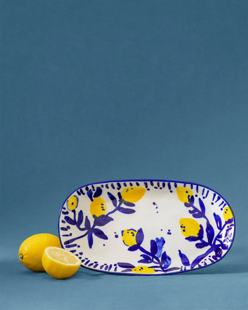 Hand-Painted Stoneware Platter