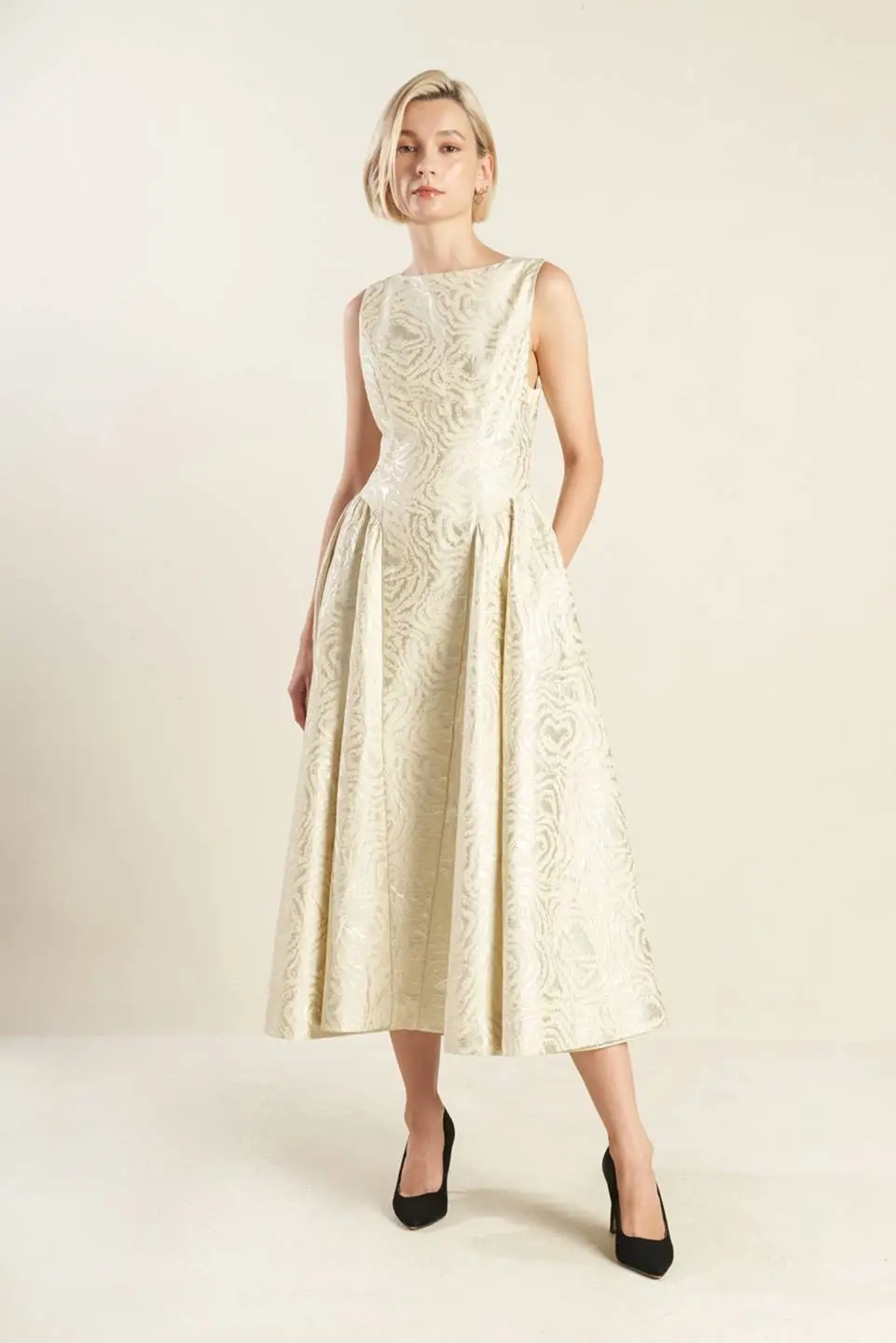 Streamlined Sleeveless Midi Dress