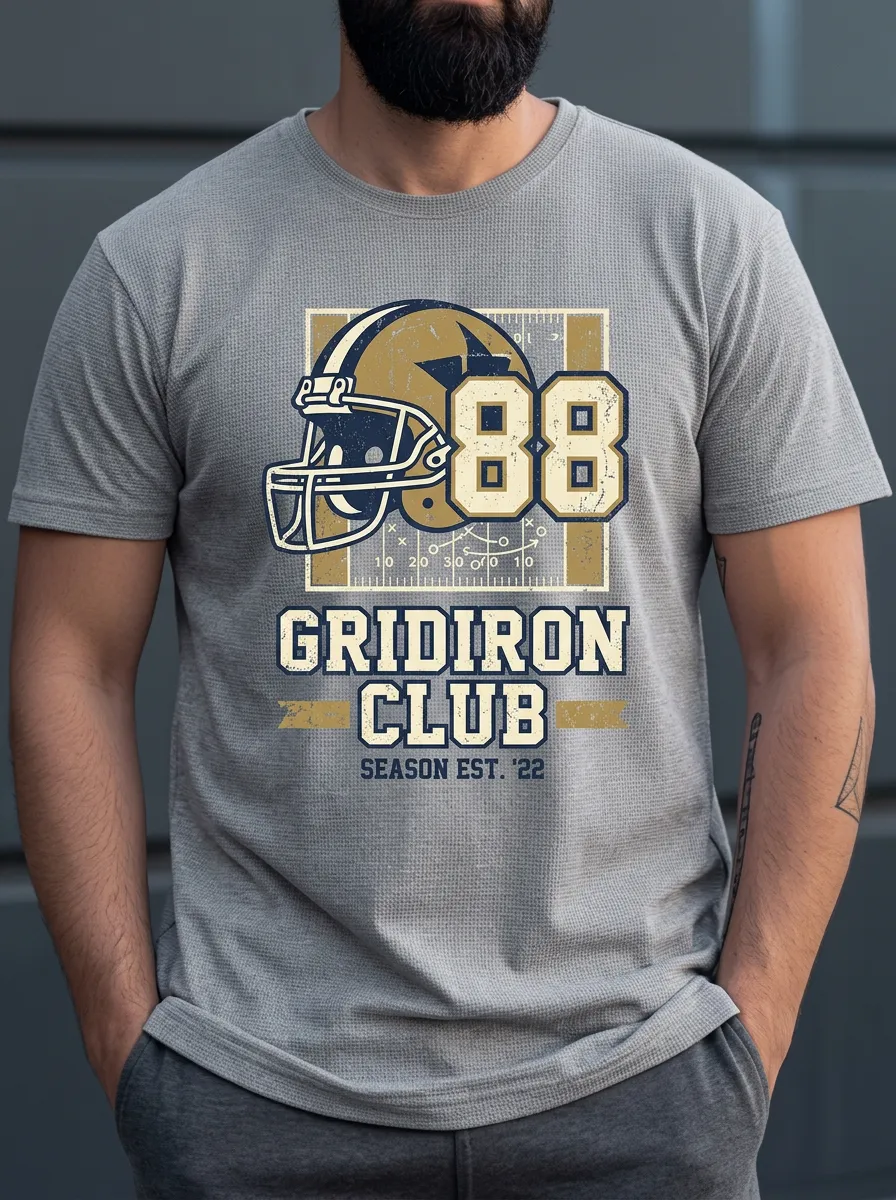 Men's Classic Gridiron Helmet T-Shirt
