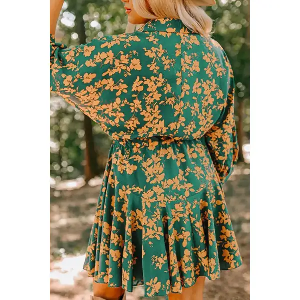 Three-Quarter Sleeve Mini Dress