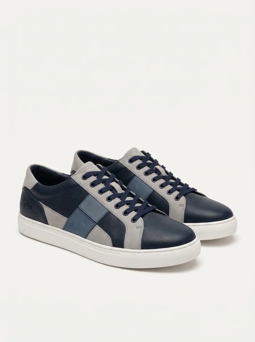 Men's Mountain Logo Colorblock Casual Sneakers