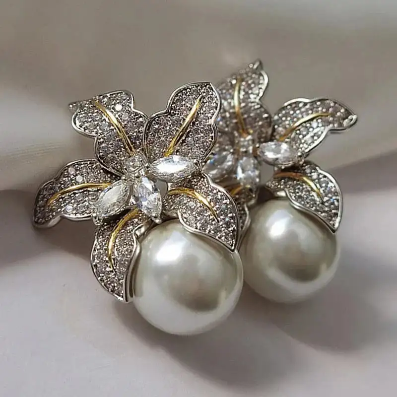 Floral Pearl Earrings