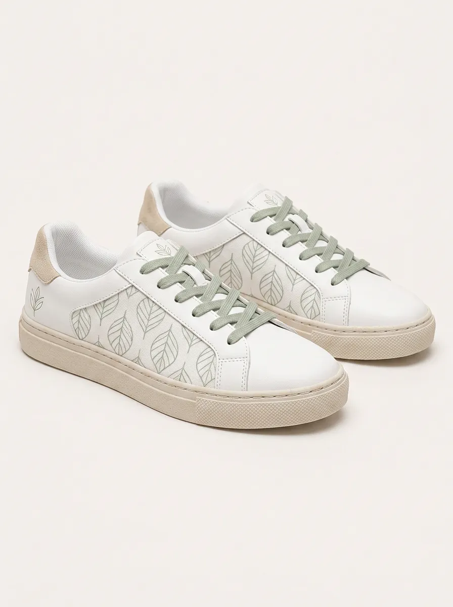Men's Nature Lover Leaf Pattern Patterned Skate Shoes