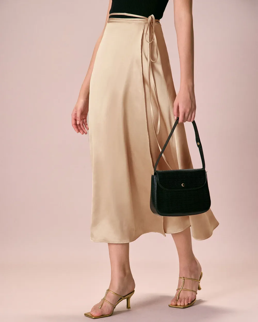 High Waist Cream Skirt