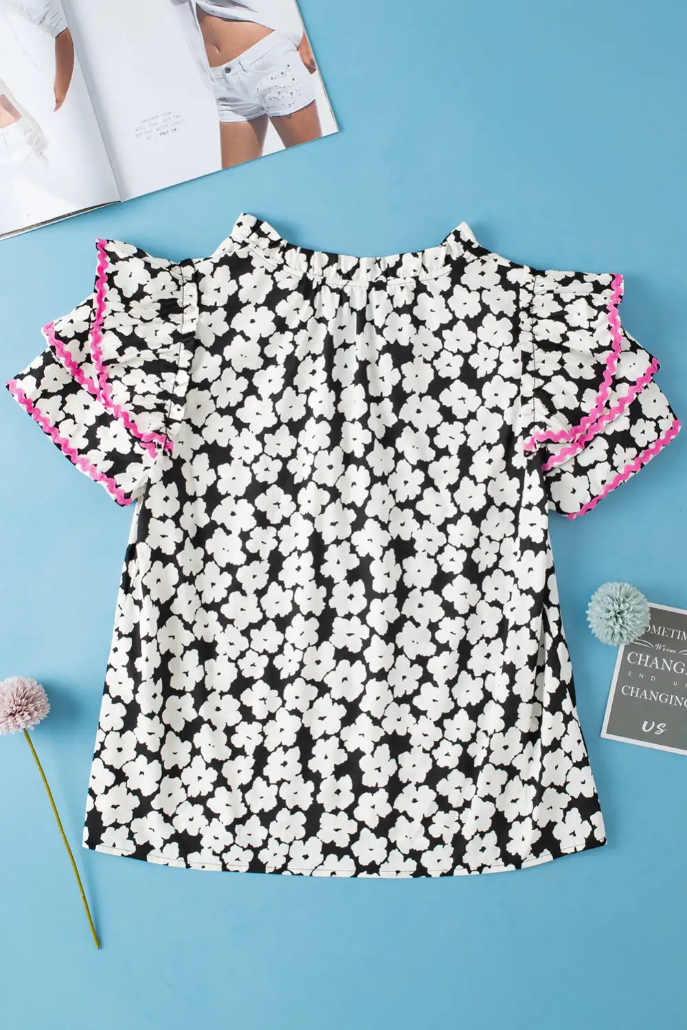Floral Ruffled Blouse