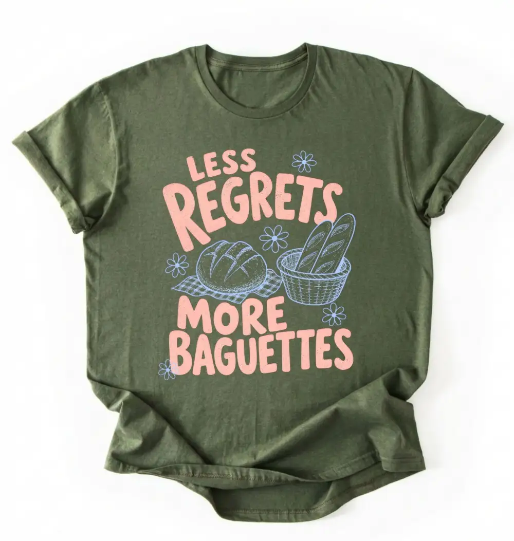 Baguette Baking Graphic Cotton Tee