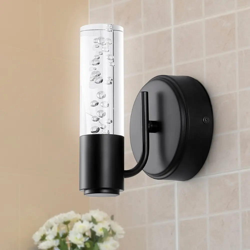 Single-Light Minimalist Modern Bubble Acrylic/iron Integrated LED Vanity Light