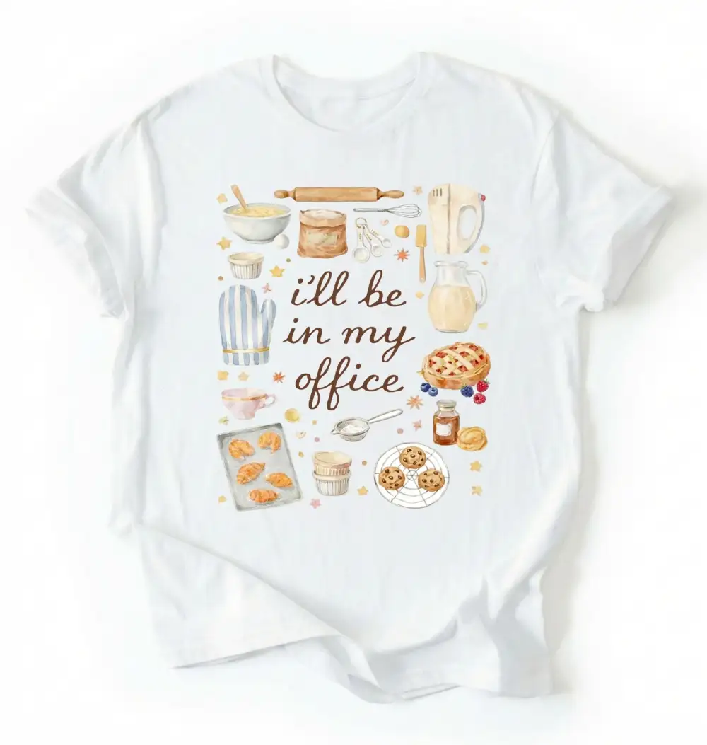 Baking Workspace Graphic Cotton Tee