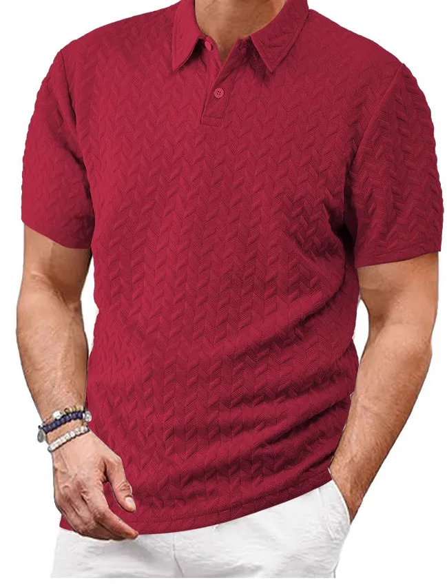 Zigzag Short Sleeve Polo Shirt